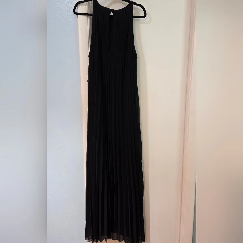 Women's Bisou Bisou Black Pleated Maxi Dress Size 16 - Picture 9 of 15
